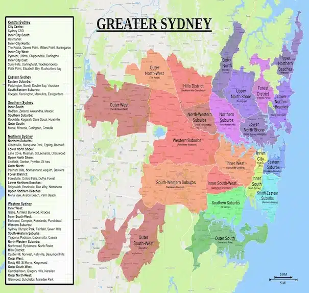 Clean Group Sydney Service Map Area: Greater Sydney